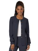 Cherokee Workwear Revolution Snap-Front Scrub Jacket - L - Pewter