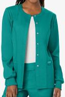 Cherokee Workwear Revolution Snap-Front Scrub Jacket - L - Teal