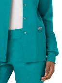 Cherokee Workwear Revolution Snap-Front Scrub Jacket - S - Teal