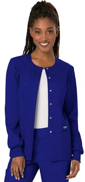 Cherokee Workwear Revolution Snap-Front Scrub Jacket - XL - Galaxy