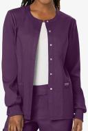 Cherokee Workwear Revolution Snap-Front Scrub Jacket - XS - Eggplant