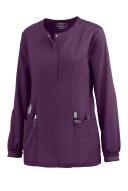 Cherokee Workwear Revolution Snap-Front Scrub Jacket - XS - Eggplant