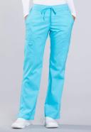 Cherokee Workwear Revolution Women's Petite Cargo Scrub Pant - L - Turquoise