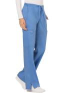 Cherokee Workwear Revolution Women's Petite Cargo Scrub Pant - L - Turquoise