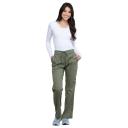 Cherokee Workwear Revolution Women's Petite Cargo Scrub Pant - XS - Grey