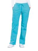 Cherokee Workwear Revolution Women's Tall Cargo Scrub Pants - S - Turquoise