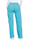 Cherokee Workwear Revolution Women's Tall Cargo Scrub Pants - S - Turquoise