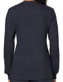 Cherokee Workwear Revolution WW310 Scrubs Jacket Womens Snap Front Warm-Up Navy