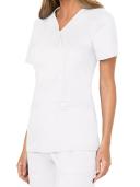 Cherokee Workwear Revolution WW610 Scrubs Top Womens Mock Wrap White