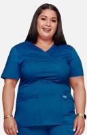 Cherokee Workwear Revolution WW610 Scrubs Top Womens Mock Wrap White