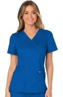 Cherokee Workwear Revolution WW610 Scrubs Top Womens Mock Wrap White