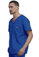 Cherokee Workwear Scrubs Men's V-Neck Top - 3x - Royal