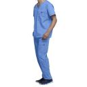 Cherokee Workwear Scrubs Men's V-Neck Top - 4x - Royal