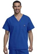 Cherokee Workwear Scrubs Men's V-Neck Top - 4x - Royal