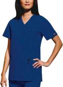 Cherokee Workwear Scrubs Mock Wrap Top - XL - Caribbean Blue