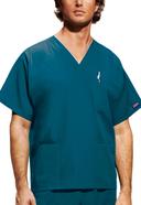 Cherokee Workwear Scrubs Unisex 3 Pocket Top - 3x - Grey