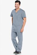 Cherokee Workwear Scrubs Unisex 3 Pocket Top - 3x - Grey
