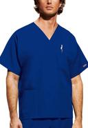 Cherokee Workwear Scrubs Unisex 3 Pocket Top - 3x - Grey