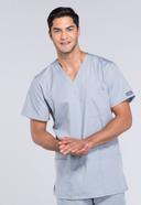 Cherokee Workwear Scrubs Unisex 3 Pocket Top - 3x - Grey
