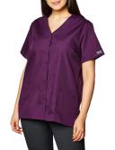 Cherokee Workwear Scrubs Women's Snap Front Top - XXS - Eggplant