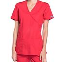 Cherokee Workwear WW650 Scrubs Top Womens Mock Wrap Black
