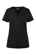 Cherokee Workwear WW650 Scrubs Top Womens Mock Wrap Black