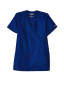 Cherokee Workwear WW650 Scrubs Top Womens Mock Wrap Galaxy Blue