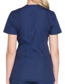 Cherokee Workwear WW650 Scrubs Top Womens Mock Wrap Galaxy Blue