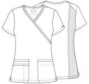 Cherokee Workwear WW650 Scrubs Top Womens Mock Wrap Galaxy Blue