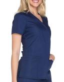 Cherokee Workwear WW650 Scrubs Top Womens Mock Wrap Galaxy Blue