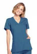 Cherokee Workwear WW650 Scrubs Top Womens Mock Wrap Hunter Green