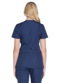 Cherokee Workwear WW650 Scrubs Top Womens Mock Wrap Navy