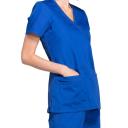 Cherokee Workwear WW650 Scrubs Top Womens Mock Wrap Pewter