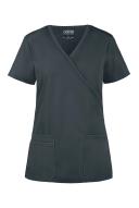 Cherokee Workwear WW650 Scrubs Top Womens Mock Wrap Pewter