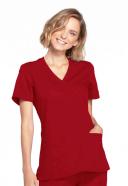 Cherokee Workwear WW650 Scrubs Top Womens Mock Wrap Red