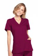 Cherokee Workwear WW650 Scrubs Top Womens Mock Wrap Teal Blue