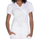 Cherokee Workwear WW650 Scrubs Top Womens Mock Wrap White