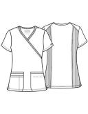 Cherokee Workwear WW650 Scrubs Top Womens Mock Wrap White