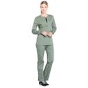 Cherokee WW Professionals Women's Snap Front Scrub Jacket - 2x - Caribbean Blue