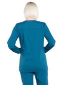 Cherokee WW Professionals Women's Snap Front Scrub Jacket - 2x - Caribbean Blue