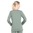 Cherokee WW Professionals Women's Snap Front Scrub Jacket - 2x - Caribbean Blue