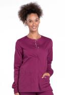 Cherokee WW Professionals Women's Snap Front Scrub Jacket - 2x - Royal