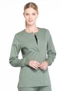 Cherokee WW Professionals Women's Snap Front Scrub Jacket - M - Wine