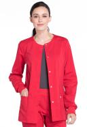 Cherokee WW Professionals Women's Snap Front Scrub Jacket - M - Wine