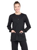 Cherokee WW Professionals Women's Snap Front Scrub Jacket - S - Black