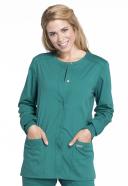 Cherokee WW Professionals Women's Snap Front Scrub Jacket - S - Black