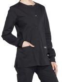 Cherokee WW Professionals Women's Snap Front Scrub Jacket - S - Black