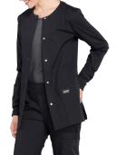 Cherokee WW Professionals Women's Snap Front Scrub Jacket - S - Black