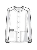 Cherokee WW Professionals Women's Snap Front Scrub Jacket - S - White