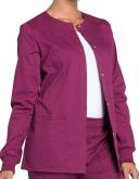 Cherokee WW Professionals Women's Snap Front Scrub Jacket - S - White